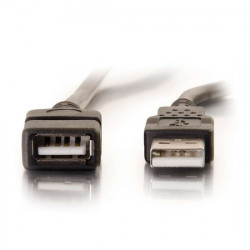 C2G 2 m Rallonge de câble USB 2.0 mâle A vers femelle A - Noir