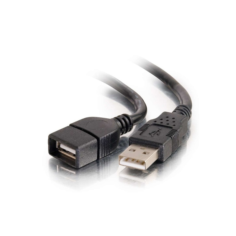 C2G 2 m Rallonge de câble USB 2.0 mâle A vers femelle A - Noir