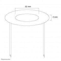Neomounts FPMA-CRW5 Rosace encastrable au plafond - diam. 52 mm