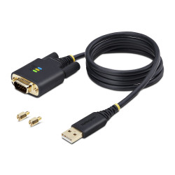 StarTech.com Câble USB-Série de 1m - Rétention COM, Vis/Écrous Interchangeables, Adaptateur USB vers DB9 RS232, Convertisse