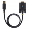 StarTech.com Câble USB-Série de 1m - Rétention COM, Vis/Écrous Interchangeables, Adaptateur USB vers DB9 RS232, Convertisse