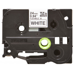 Brother TZe-FX251 - Cassette à ruban pour étiqueteuse originale – Noir sur blanc, 24 mm de large