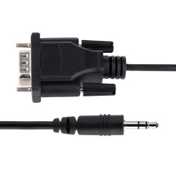 StarTech.com Câble Série DB9 vers 3.5mm de 1m - Câble RS232 DB9 Mâle à 3.5mm - Adaptateur Série DB9 à 3.5mm pour le Cali