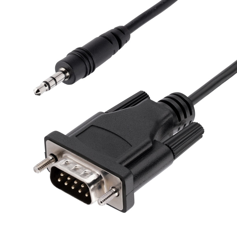 StarTech.com Câble Série DB9 vers 3.5mm de 1m - Câble RS232 DB9 Mâle à 3.5mm - Adaptateur Série DB9 à 3.5mm pour le Cali