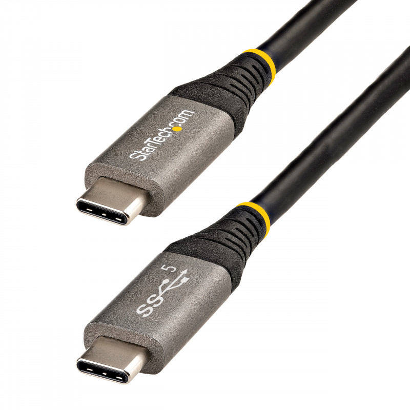 StarTech.com Câble USB-C de 2m, USB 5Gbps, 100W (5A) Power Delivery, 4K 60Hz DP Alt Mode, Gaine TPE - Compatible Thunderbolt