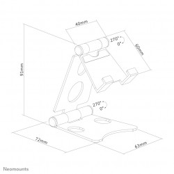 Neomounts DS10-150SL1 Support pour téléphone jusqu'à 4.7" - pliable - universel