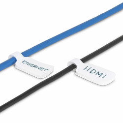 StarTech.com Étiquette pour Câble de 9 cm, Paquet de 100, Blanches, Étiquette de Repérage pour Câble avec Crochets, Étiqu