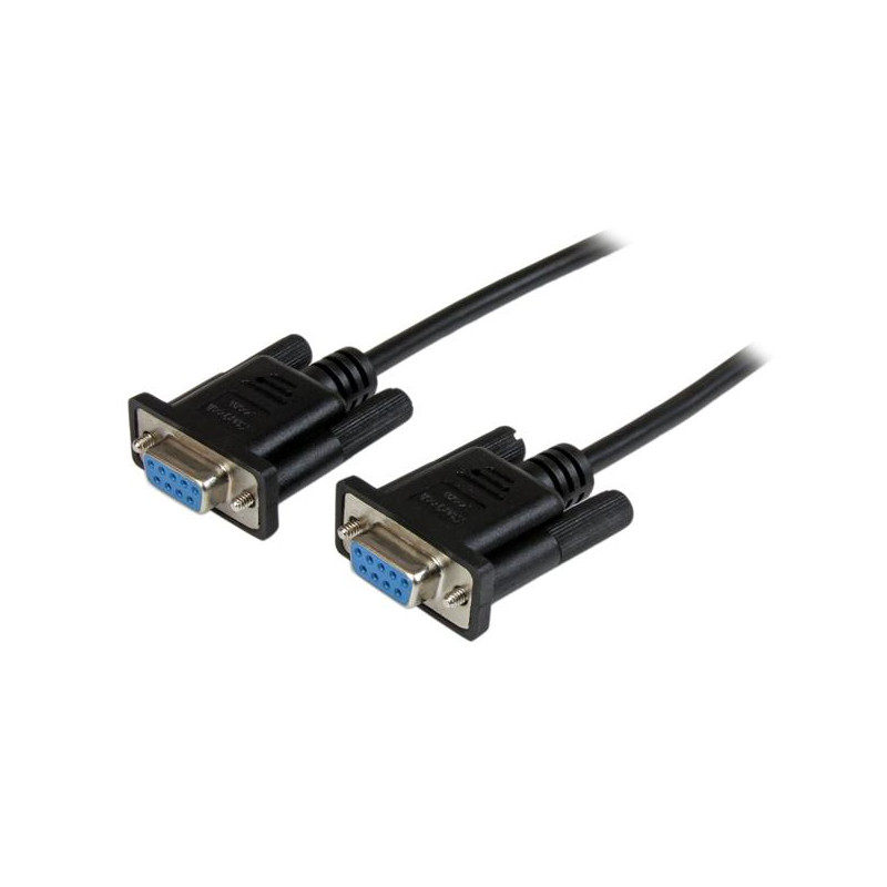 StarTech.com Câble null modem série DB9 RS232 de 1m - Cordon série DB9 vers DB9 - F/F - Noir