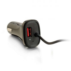 C2G Chargeur voiture USB 4 ports avec rallonge pour les passagers, sortie de 5,8 A