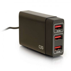 C2G Chargeur voiture USB 4 ports avec rallonge pour les passagers, sortie de 5,8 A