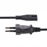 StarTech.com Câble d'Alimentation pour Ordinateur Portable de 2m - Prise EU vers Connecteur C7, 2,5A 250WG, 18AWG - Câble d'A
