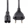 StarTech.com Câble d'Alimentation pour Ordinateur Portable de 2m - Prise EU vers Connecteur C7, 2,5A 250WG, 18AWG - Câble d'A