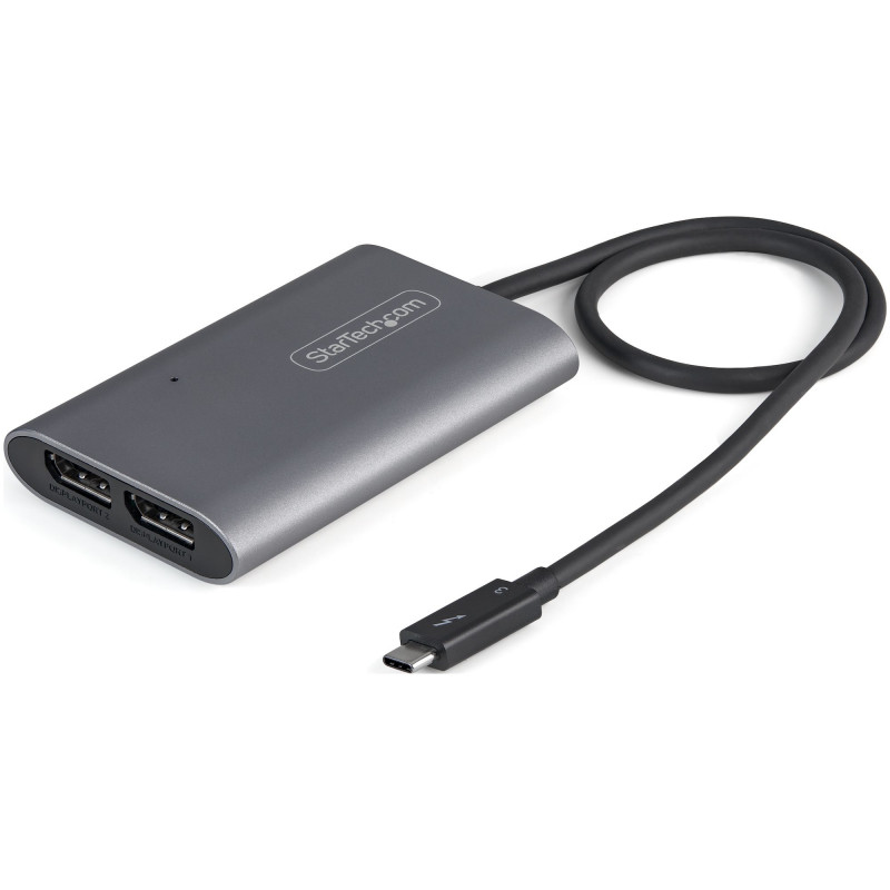 StarTech.com Adaptateur Thunderbolt 3 vers Dual DisplayPort DP 1.4 - Adaptateur Thunderbolt 3 vers Double 4K 60Hz DP ou Single 