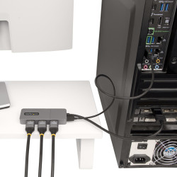 StarTech.com Hub MST à 3 Ports - DisplayPort vers 3x HDMI, Trois Moniteurs 4K 60Hz, Adaptateur Vidéo Multi-Moniteur DP 1.4, C