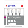 Verbatim 48873 câble Lightning 1 m Acier inoxydable