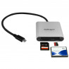 StarTech.com Lecteur et enregistreur multicartes USB 3.0 avec USB-C pour cartes mémoire SD, microSD et CompactFlash