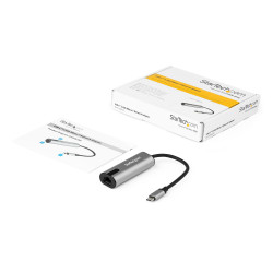 StarTech.com Adaptateur 2.5GbE USB C vers Ethernet NBASE-T NIC - Réseau Multi-Vitesse USB 3.0 Type C 2.5/1 Gigabit/100 Mbps/Po