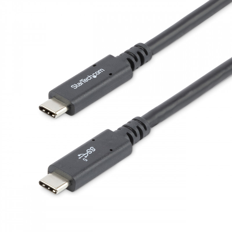 StarTech.com Câble USB-C de 1,8m, USB 5Gbps, 100W (5A) Power Delivery, Certifié Works with Chromebook, 4K 60Hz DP Alt Mode, C