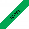 Brother TC-701 ruban d'étiquette Noir sur vert