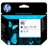 HP 91 tête d'impression noir mat et cyan