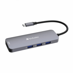 Verbatim CMH-08 USB Type-C 5000 Mbit/s Argent