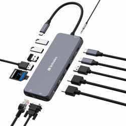 Verbatim CMH-14 USB Type-C 5000 Mbit/s Argent