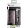 Verbatim 49142 station d'accueil USB 3.2 Gen 1 (3.1 Gen 1) Type-C Noir, Argent