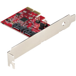 StarTech.com Carte PCI Express SATA 2 ports - Carte Contrôleur PCIe SATA - 6Gbps - ASM1166 SATA-Raid - Convertisseur PCI Expre