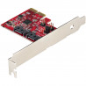 StarTech.com Carte PCI Express SATA 2 ports - Carte Contrôleur PCIe SATA - 6Gbps - ASM1166 SATA-Raid - Convertisseur PCI Expre