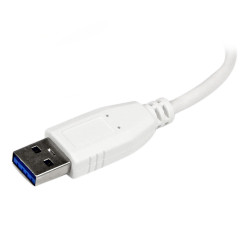 StarTech.com Hub USB 3.0 à 4 ports avec câble intégré - 5Gbps - Blanc