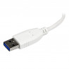 StarTech.com Hub USB 3.0 à 4 ports avec câble intégré - 5Gbps - Blanc