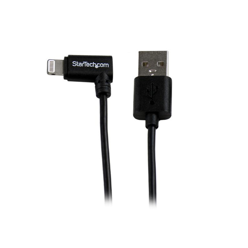 StarTech.com Câble Apple Lightning coudé vers USB de 2 m pour iPhone / iPod / iPad - Noir