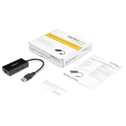StarTech.com Adaptateur réseau USB 3.0 vers Gigabit Ethernet avec hub USB 3.0 à 2 ports