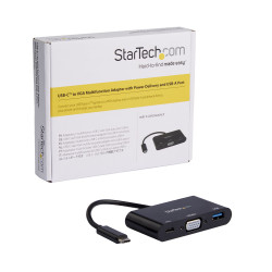 StarTech.com Adaptateur multifonction USB-C vers VGA avec port USB-A et Power Delivery