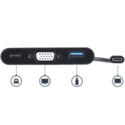 StarTech.com Adaptateur multifonction USB-C vers VGA avec port USB-A et Power Delivery