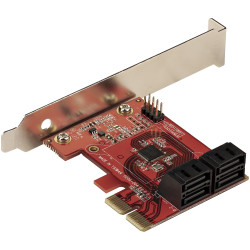 StarTech.com Carte PCI Express SATA 4 ports - Carte Contrôleur PCIe SATA - 6Gbps - ASM1166 Non-Raid - Convertisseur PCI Expres