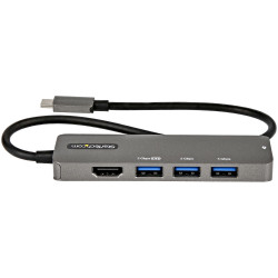 StarTech.com Adaptateur Multiport USB-C - Adaptateur USB-C vers HDMI 2.0b 4K 60Hz (HDR10), Alimentation 100W Passthrough, Hub 4
