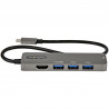 StarTech.com Adaptateur Multiport USB-C - Adaptateur USB-C vers HDMI 2.0b 4K 60Hz (HDR10), Alimentation 100W Passthrough, Hub 4