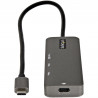 StarTech.com Adaptateur Multiport USB-C - Adaptateur USB-C vers HDMI 2.0b 4K 60Hz (HDR10), Alimentation 100W Passthrough, Hub 4