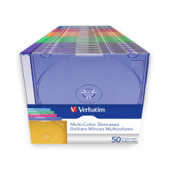 Verbatim 49973 boîte de rangement de disque optique 50 disques Couleurs assorties