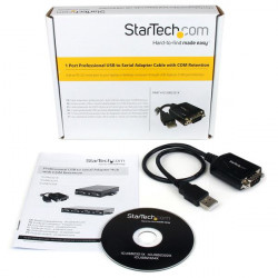 StarTech.com Câble Adaptateur de 30 cm USB vers Série DB9 RS232 - Mémorisation de Port COM