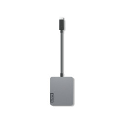 Lenovo 4X91A30366 station d'accueil Avec fil USB 2.0 Type-C Gris