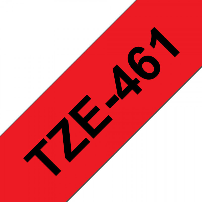 Brother TZe-461 - Cassette à ruban pour étiqueteuse originale – Noir sur rouge, 36 mm de large