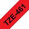 Brother TZe-461 - Cassette à ruban pour étiqueteuse originale – Noir sur rouge, 36 mm de large