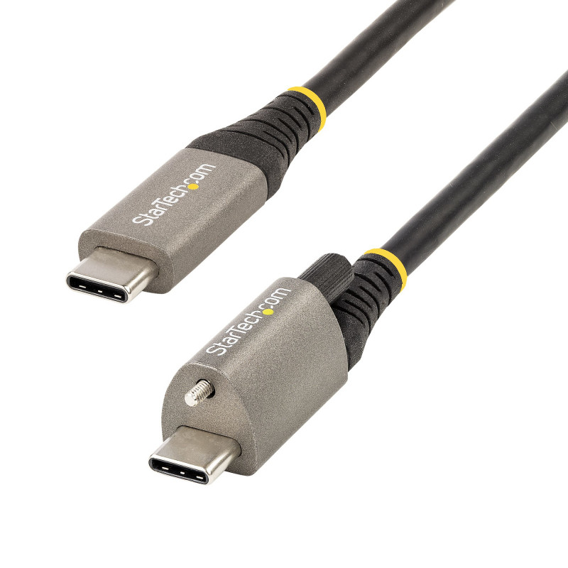 StarTech.com Câble USB C 10Gbps 1m à Verouillage par Vis Supérieure - Câble USB 3.2 Gen 2 Type-C - 100W/5A Power Delivery, 