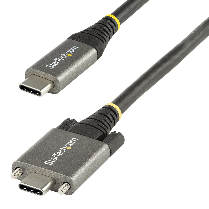 StarTech.com Câble USB C 10Gbps à Verrouillage par Vis Latérale de 1m - Câble USB-C Certifié par l'USB-IF - Câble USB 3.1