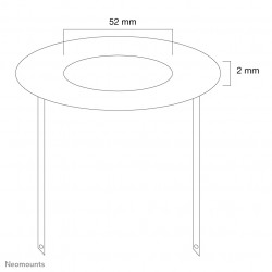 Neomounts FPMA-CRS5 Rosace encastrable au plafond - diam. 52 mm