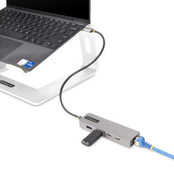StarTech.com Hub USB-C à 3 Ports Ethernet 2,5 Gbps et Port Power Delivery 100W Pass-Through, USB 3.2 10Gbps, 2x USB-A/1x USB-C