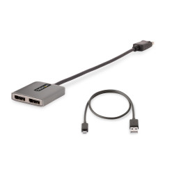 StarTech.com Répartiteur DisplayPort 1.4 pour Deux Moniteurs, Adaptateur DisplayPort vers 2x DP pour Plusieurs Moniteurs, Hub 