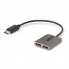 StarTech.com Répartiteur DisplayPort 1.4 pour Deux Moniteurs, Adaptateur DisplayPort vers 2x DP pour Plusieurs Moniteurs, Hub 